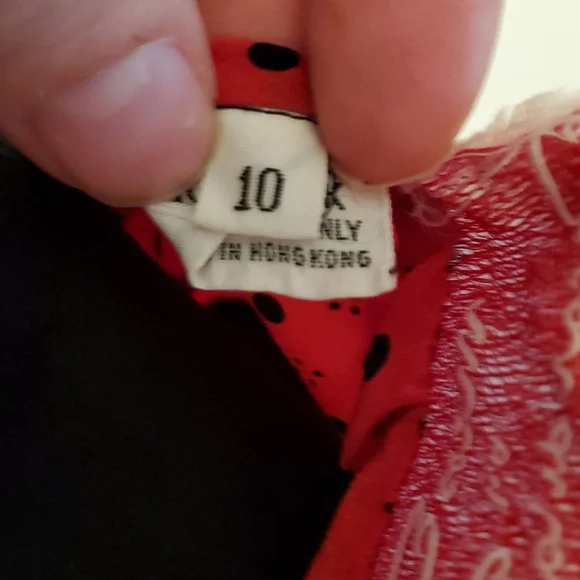 Oscar de la Renta Vintage Silk Polka-dot Puff Sleeve Blouse L - Picture 8 of 8